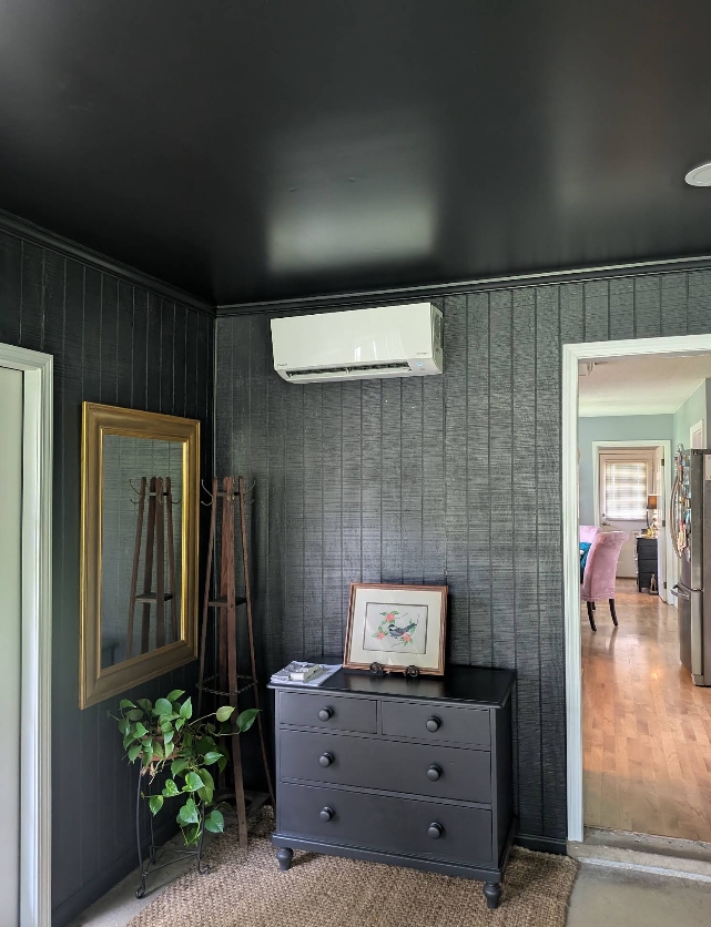Mini split installed in home interior